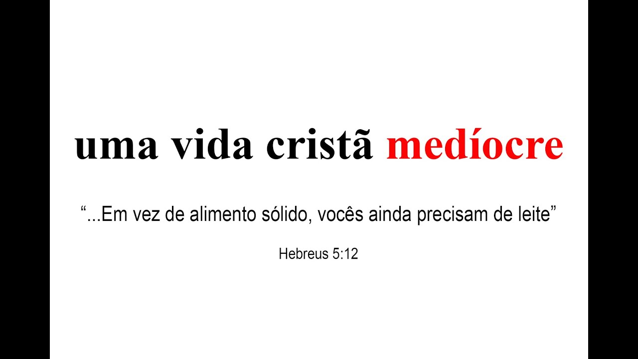 uma vida cristã medíocre