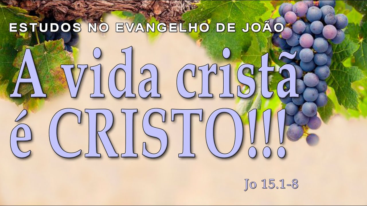 A vida cristã é CRISTO !!! (Evangelho de João) 59 – Jo 15.1-8